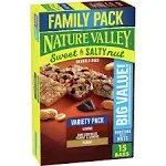 Nature Valley Granola Bars, Chewy, Almond/Dark Chocolate, Peanut & Almond, Peanut, Sweet & Salty Nut, Variety Pack, 15 Pack - 15 pack, 1.2 oz bars