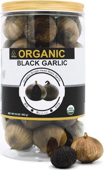 Organic Black Garlic 453g Black Pearl Garlic Jar 1LB 100% Whole Black Garlic