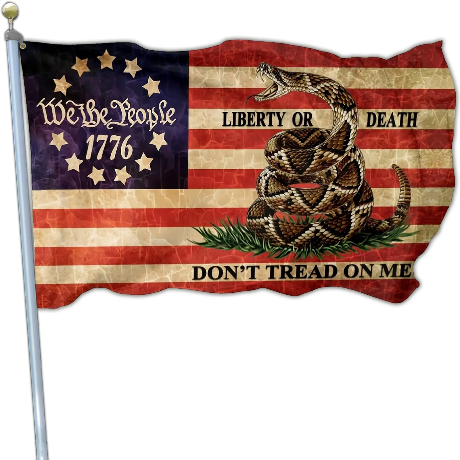 Dont Tread on Me Flag We the People Flag 1776 American Flags for outside 3X5