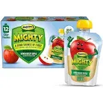 Mott's Mighty Honeycrisp Apple Applesauce, 3.2 Oz Clear Pouches, 48 Count (4 Packs Of 12), No Sugar Added, Good Source Of Fiber, Supports A Healthy Digestive System, Gluten-free, Kosher