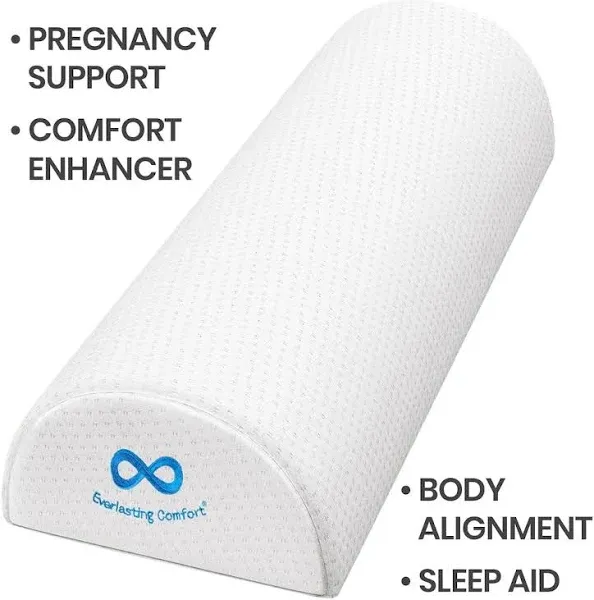 Everlasting Comfort Knee Pillow & Half Moon Pillow - Sleep Harmony Set for Pain Relief & Postural Support - Align Your Spine, Relieve Pressure, and Enhance Comfort