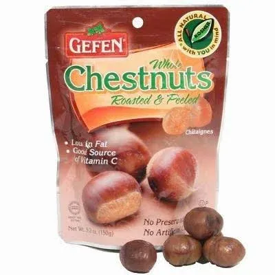 Gefen Organic Whole Roasted Peeled Chestnuts