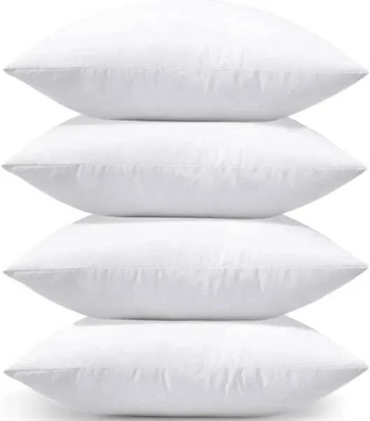 Premium Waterproof Throw Pillow Inserts Set Of 4 Square Form Cushion Stuffer For