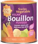 Marigold Swiss Vegetable Vegan Bouillon Powder Reduced Salt 150 g