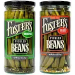 Fosters Pickled Green Beans- Original- 16oz (2 Pack) - Pickled Green Beans in a Jar - Traditional Pickled Vegetables Recipe for 30 years - Gluten Free- Fat Free - Preservative Free - Pickled Beans