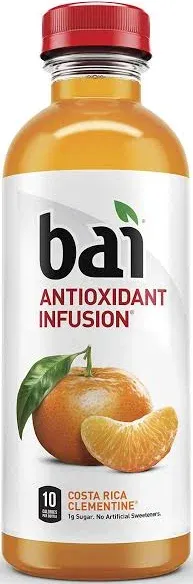 Bai Flavored Water, Costa Rica Clementine, Antioxidant Infused Drinks, 18 Fluid