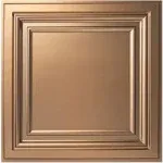 Art3d PVC Ceiling Tiles, 2'x2' Plastic Sheet in Bronze (12-Pack)