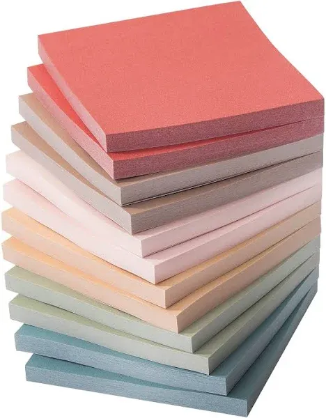 Mr. Pen Sticky Notes 3x3 12 Pads Vintage Colors