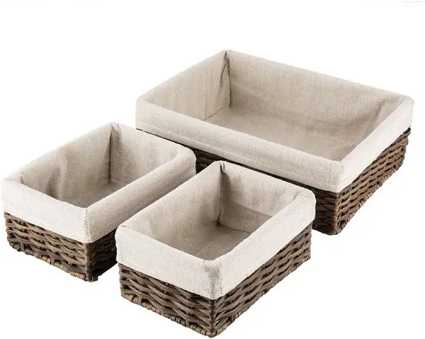 Hosroome Handmade Wicker Storage Basket Set