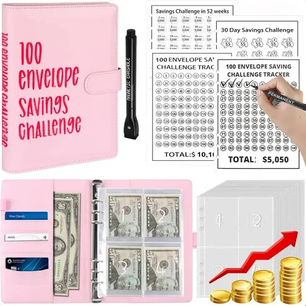 100 Envelopes Money Savings Challenges Book