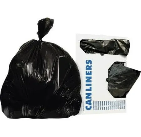 Heritage X-Liner Trash Bag, Black, 100 per Carton