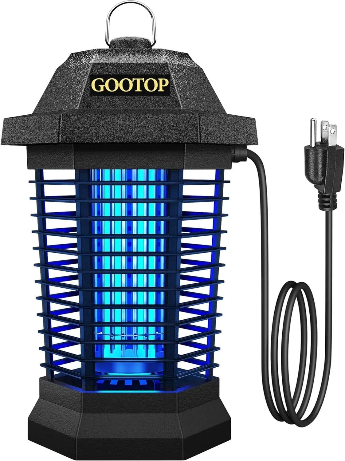 Bug Zapper Outdoor, Mosquito Zapper Outdoor, Bug Zapper, Electric Fly Zapper, Mosquito Killer, Fly Traps, 3 Prong Plug, Flying Insects Zapper Outdoor 90-130V, ABS Plastic Outer (Black)