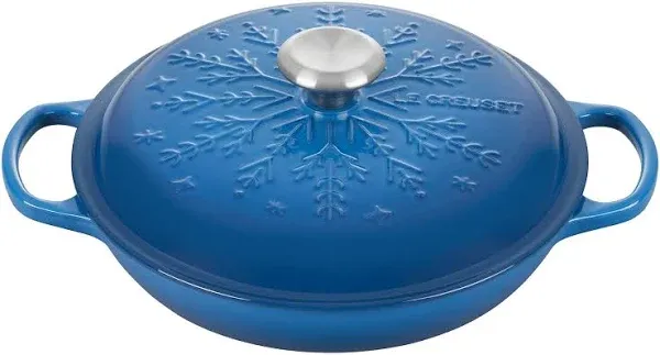 Le Creuset Signature Enameled Cast Iron 2.25-Quart Petal Braiser - White