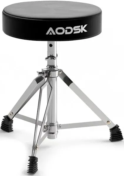 AODSK Drum Throne, Padded Foldable Seat Chair for Kids, Adults, Drummers - Black