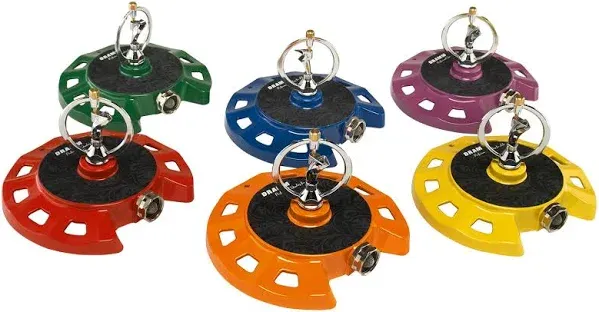 Dramm 10-15070 Colorstorm Spinning Sprinkler Assorted Colors 6 Piece Display