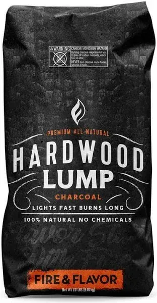 Fire & Flavor Premium All Natural Hardwood Lump Charcoal