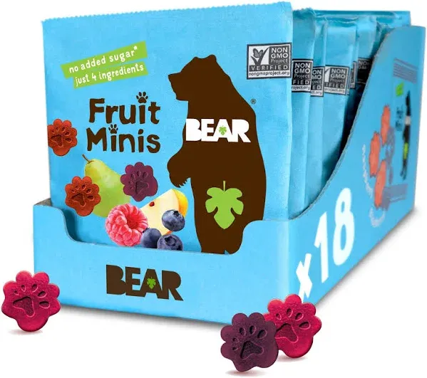 Bear Snacks Fruit Minis Raspberry Blueberry