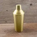 Cambridge Home 20 Oz Insulated Gold Faceted Cocktail Shaker