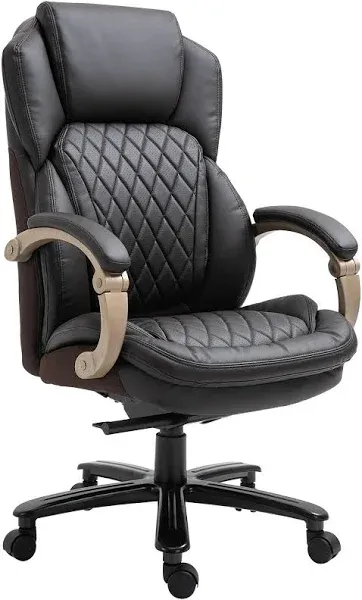 350 Max Load Ergonomic PC Desk Seat with Extra Wide Base and Adjustable Height