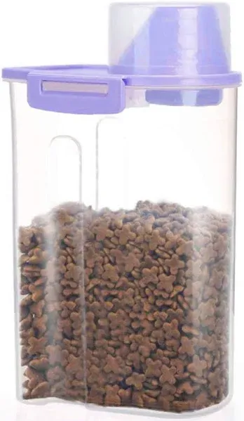 Pet Food Storage Container with Graduated Cup and Seal Buckles Food Dispenser...