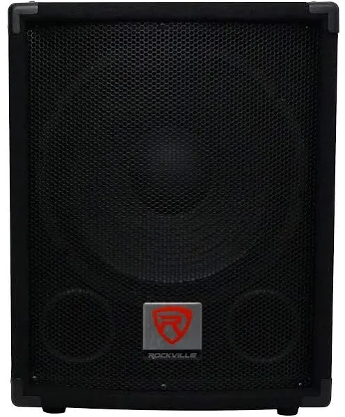 Rockville SBG1124 12&#034; 600 Watt Passive 4-Ohm Pro DJ Subwoofer, MDF/Pole Mount