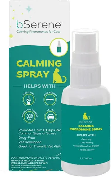 bSerene Calming Pheromone Spray for Cats