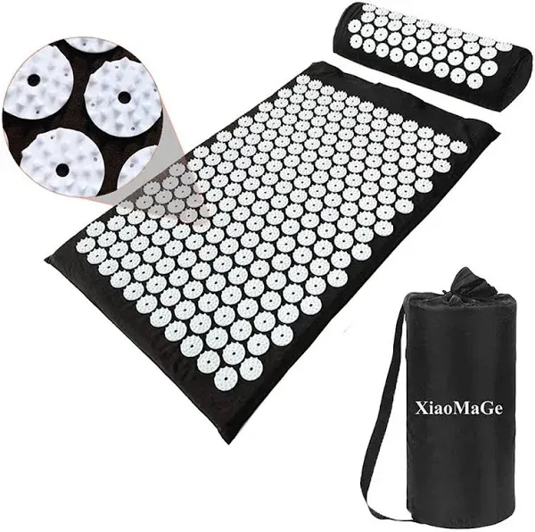 Acupressure Mat and Pillow Set with Bag