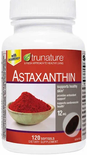 Astaxanthin 12mg., 120 Softgels by TruNature USA