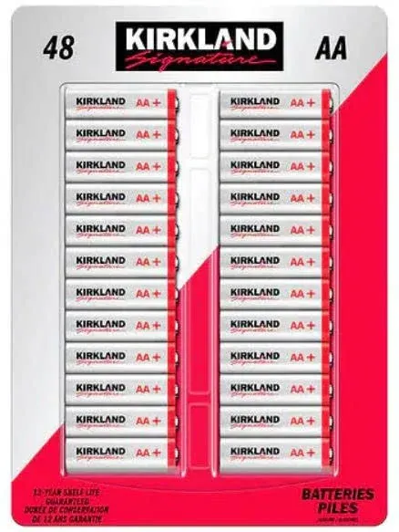 Kirkland Signature Alkaline AA Batteries 48-Count