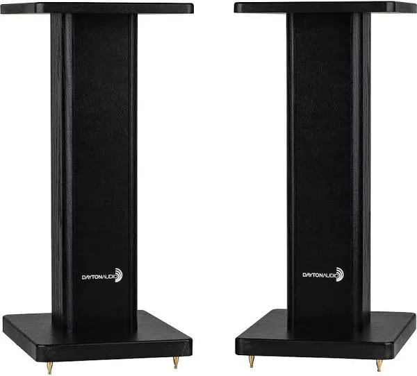 Dayton Audio 20" Universal Wood Speaker Stand Pair, Black