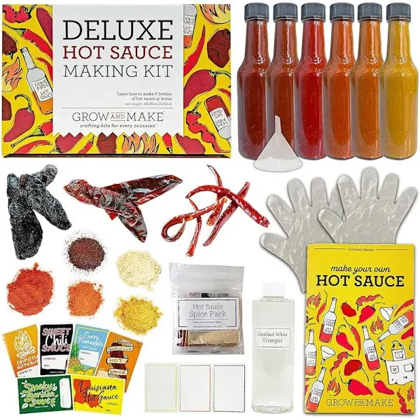 Deluxe DIY Hot Sauce Making Kit Everything Included Best Gift For Him