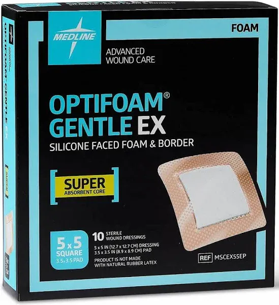 Medline Optifoam Gentle EX Bordered Foam Dressing