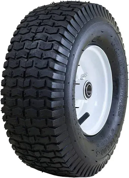 Versatile 15x6.50-6&#034; Pneumatic Tire Assembly - Ideal Replacement for Lawn Mowers