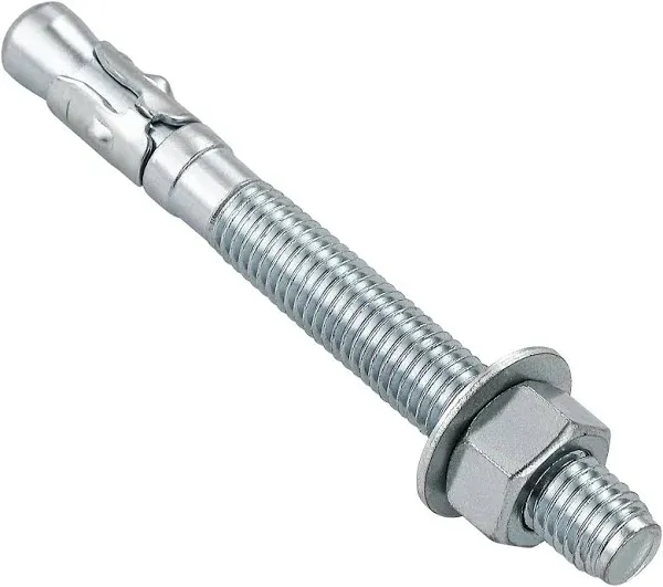 5/16x2" 30Pcs Inch Standard Fasteners for Heavy-Duty Zinc Wedge Anchors for Cement and Concrete