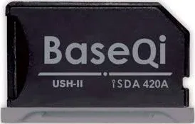 BASEQI UHS-II Aluminum microSD Adapter for 2021 M1 MacBook Pro 14 & 16” (Space Gray)