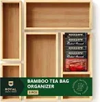 Royal Craft Wood Luxury Bamboo Drawer Organizer Storage Box, Bin Set - Multi-Use Drawer Organizer for Kitchen, Bathroom, Office