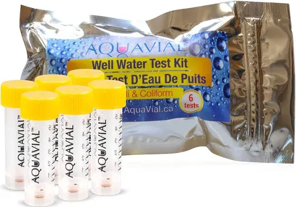 AquaVial Well Water Testing Kit 6 Pack