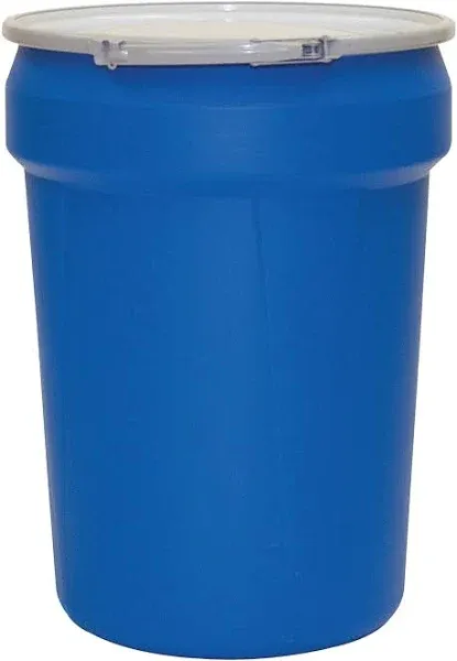 Eagle 30 Gallon High Density Polyethylene Lab Pack Barrel Drum with Metal Lid,