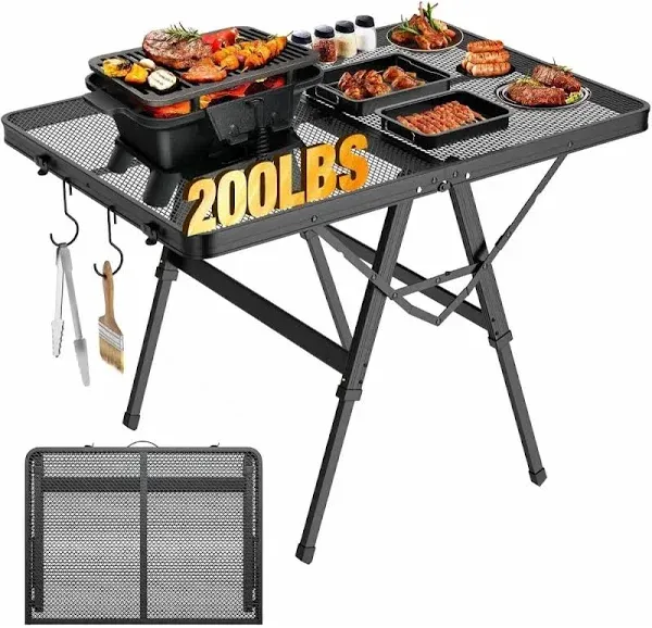 Raynesys Folding Grill Table Camping Table