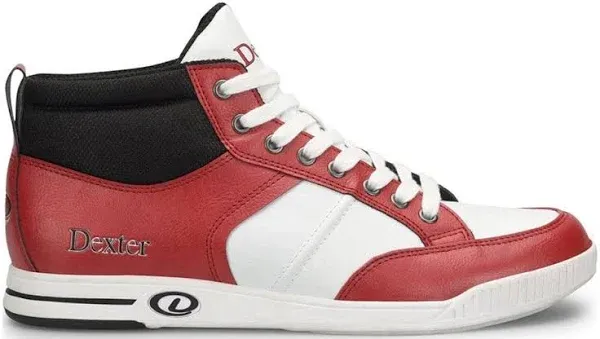 Dexter Men&#039;s Dave Hi Top Black/Red/Whit<wbr/>e Bowling Shoes New With Box