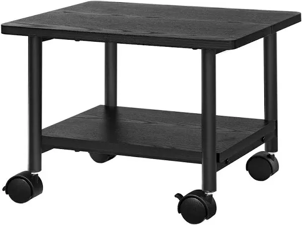 VASAGLE Industrial under Desk Printer Stand, 2-Tier Mobile Machine Cart with She