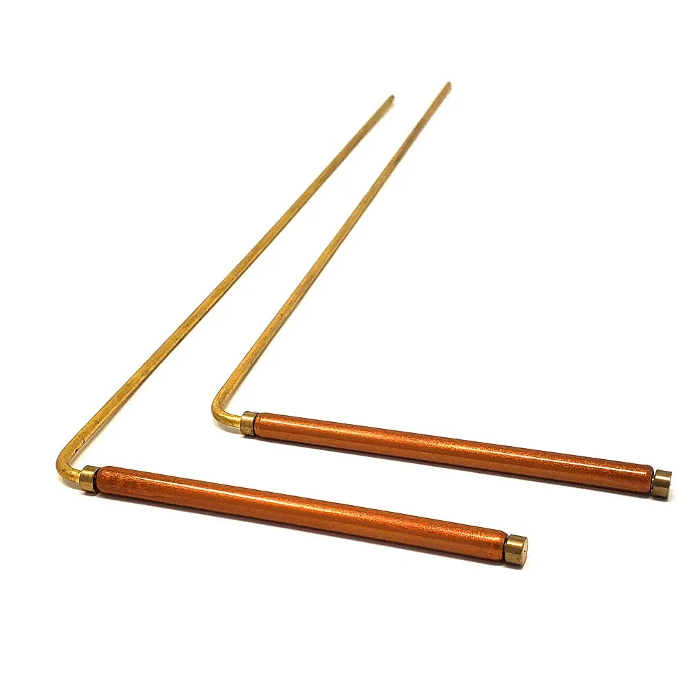 Solid Copper and Brass Dowsing Rods with Smooth Movement for Tracing Spiritual