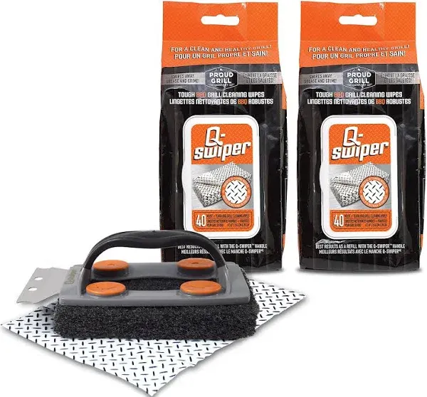 Proud Grill Company Q-Swiper BBQ Grill Cleaner Set