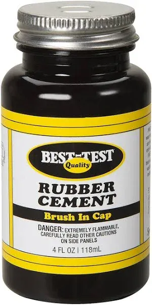 Best-Test Rubber Cement Brush-In-Cap 4oz