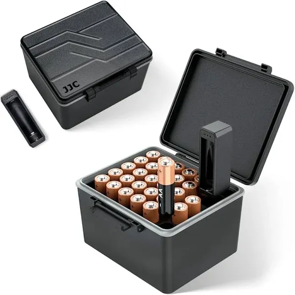 28 Slots Aa Double A Battery Case Holder With Removable Battery Tester Waterresi