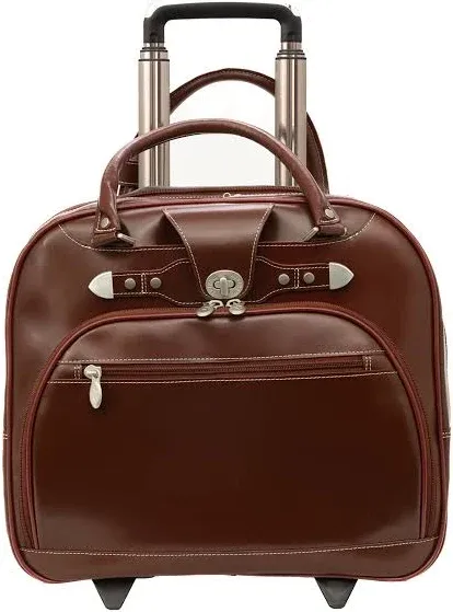 Mc Klein Redwood Leather Wheeled Ladies' Laptop Briefcase