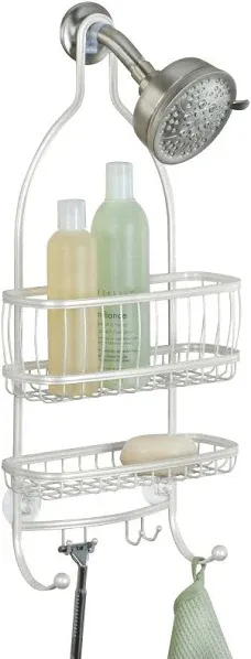 iDesign York Lyra White Shower Caddy