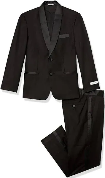 Calvin Klein Boys' 2-Piece Formal Tuxedo Suit Set