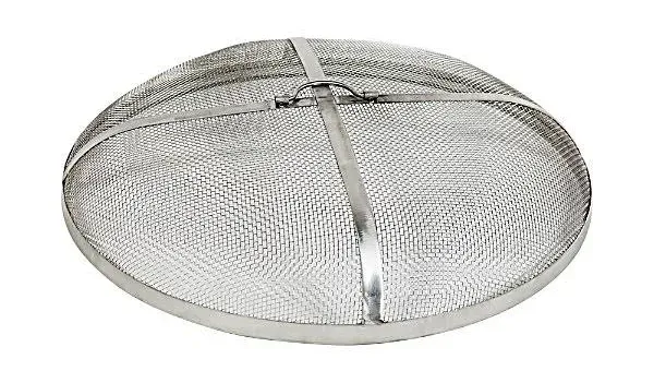 Sunnydaze Rust-Resistant Stainless Steel Fire Pit Spark Screen Cover - 36-Inch 