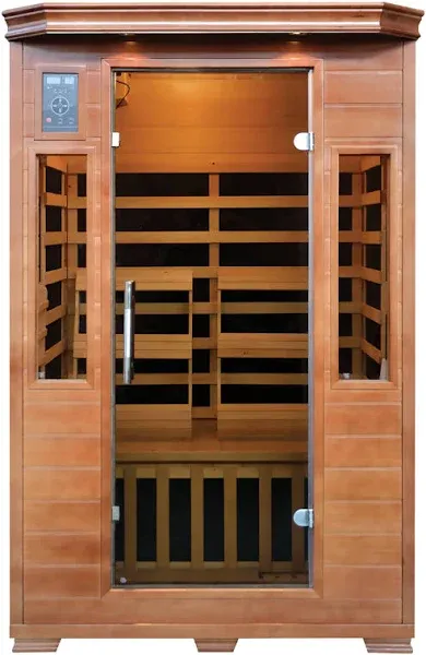 Majestic 2-Person Hemlock Premium Infrared Sauna with 6 Carbon Heaters